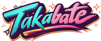 takabate গোলাপি নীল ব্র্যান্ড লোগো